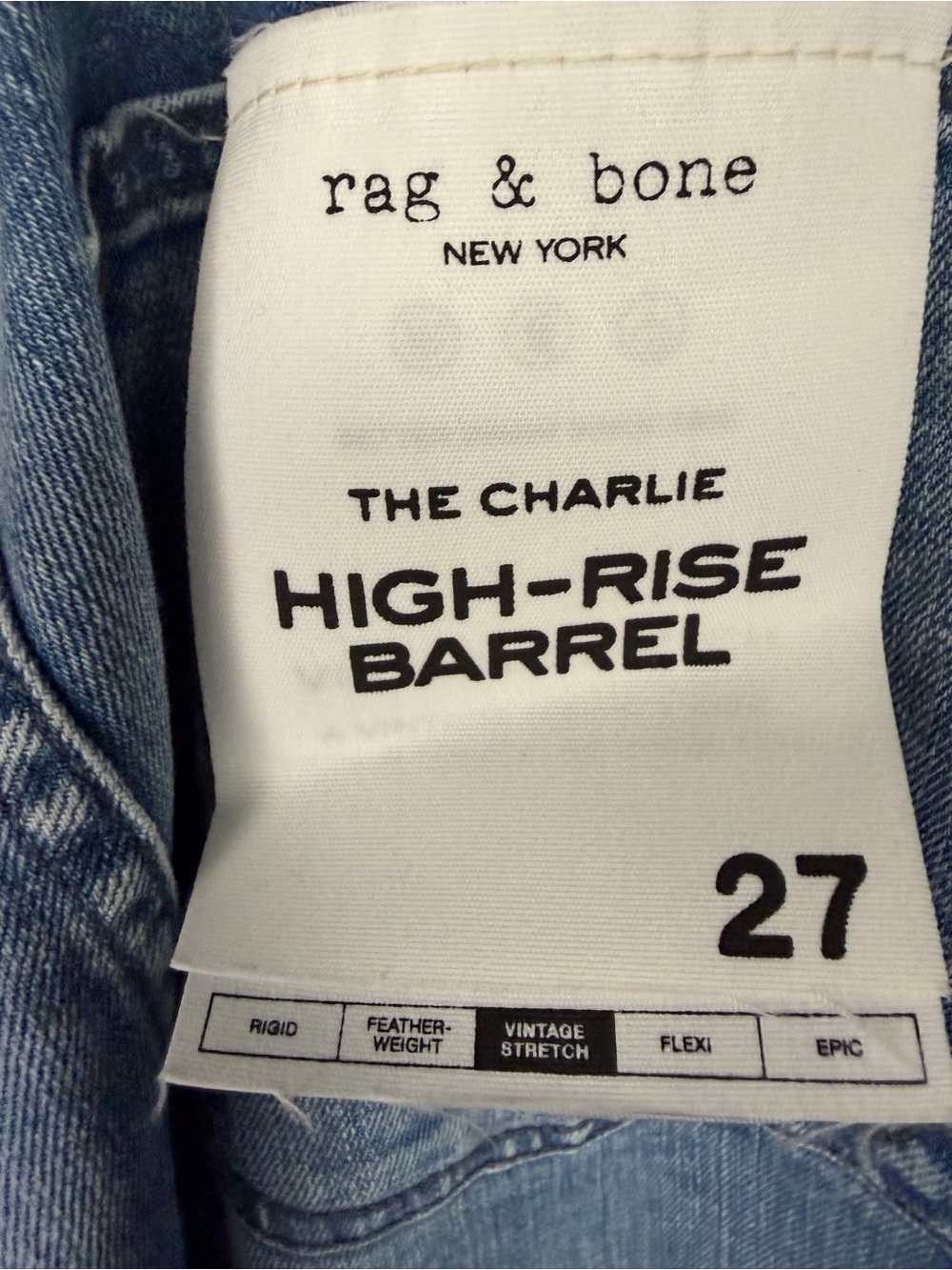 NWT Rag & Bone Charlie High Rise Barrel Jeans Jalen-27-MSRP $278 - Picture 13 of 16